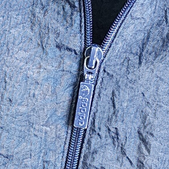 Vintage Adidas Track Suit Windbreaker Warmup Jacket Navy Blue LG 80s 90s Retro - Picture 3 of 4